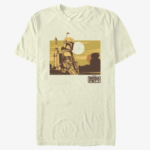 Queens Star Wars Book of Boba Fett - Boba Landscape Men's T-Shirt Natural