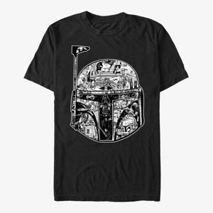 Queens Star Wars: Classic - Boba Helmet Story Men's T-Shirt Black