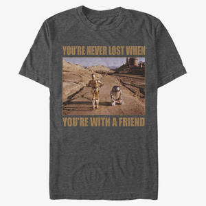 Queens Star Wars: Classic - Lost Droid Friends Unisex T-Shirt Dark Heather Grey