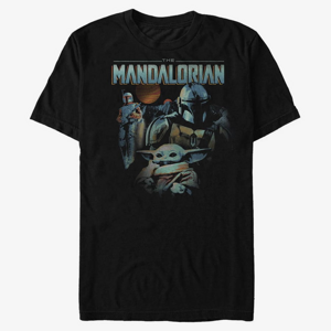 Queens Star Wars: Mandalorian - BOBAS BACK Men's T-Shirt Black