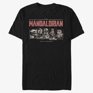 Queens Star Wars: Mandalorian - Five Square Men's T-Shirt Black