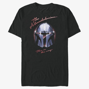 Queens Star Wars: Mandalorian - Helmet Chrome Men's T-Shirt Black