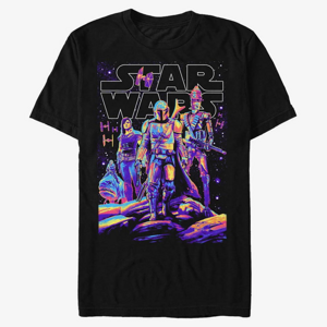 Queens Star Wars: Mandalorian - Light It Up Men's T-Shirt Black