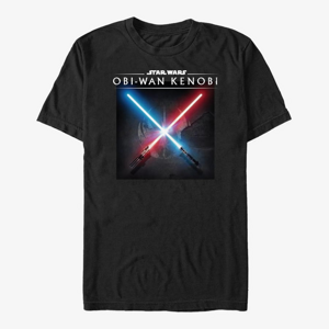 Queens Star Wars Obi-Wan - Light Saber Clash Unisex T-Shirt Black
