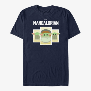 Queens Star Wars: The Mandalorian - Child Boxes Unisex T-Shirt Navy Blue