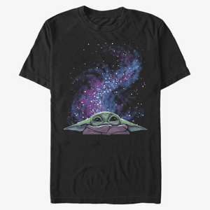 Queens Star Wars: The Mandalorian - Galaxy Child Peek Unisex T-Shirt Black