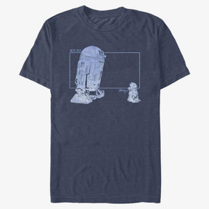 Queens Star Wars: The Mandalorian - GROGU R2 VINTAGE Unisex T-Shirt Vintage Heather Navy