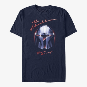 Queens Star Wars: The Mandalorian - Helmet Chrome Unisex T-Shirt Navy Blue