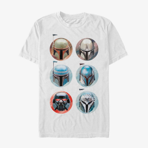 Queens Star Wars: The Mandalorian - Helmets Unisex T-Shirt White