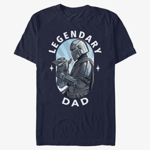 Queens Star Wars: The Mandalorian - Legendary Dad Men's T-Shirt Navy Blue
