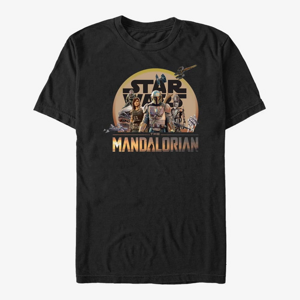 Queens Star Wars: The Mandalorian - Mandalorian Charcter Action Pose Unisex T-Shirt Black