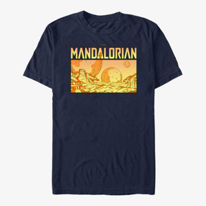 Queens Star Wars: The Mandalorian - Mandalorian Desert Space Unisex T-Shirt Navy Blue