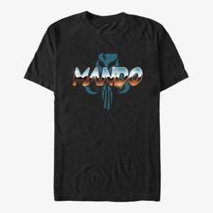 Queens Star Wars: The Mandalorian - MANDO CHROME Unisex T-Shirt Black