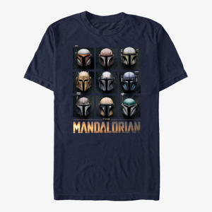 Queens Star Wars: The Mandalorian - Mando Helmet Boxup Unisex T-Shirt Navy Blue