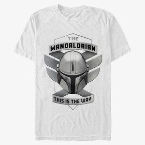 Queens Star Wars: The Mandalorian - Mando Helmet lite Unisex T-Shirt White
