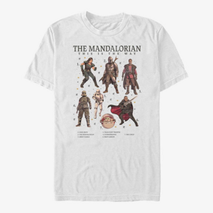 Queens Star Wars: The Mandalorian - Mando Textbook Unisex T-Shirt White