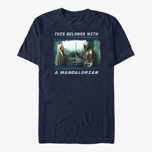 Queens Star Wars: The Mandalorian - MandoMon Epi5 Not the Way Unisex T-Shirt Navy Blue