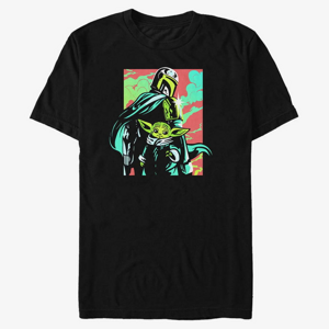 Queens Star Wars: The Mandalorian - Neon Mando Unisex T-Shirt Black