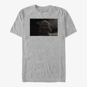 Queens Star Wars: The Mandalorian - Sad Baby Unisex T-Shirt Heather Grey