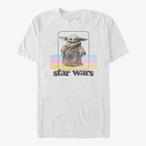 Queens Star Wars: The Mandalorian - The Child Retro Unisex T-Shirt White