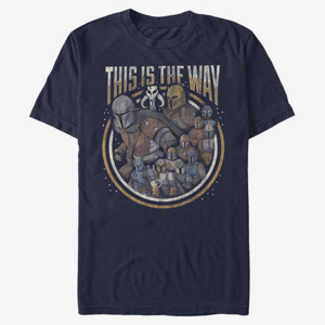 Queens Star Wars: The Mandalorian - The Way Group Unisex T-Shirt Navy Blue