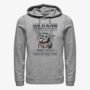 Queens Star Wars: The Mandalorian - Wanted Poster Unisex Hoodie Heather Grey