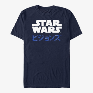 Queens Star Wars: Visions - STV Kanji Logo Men's T-Shirt Navy Blue