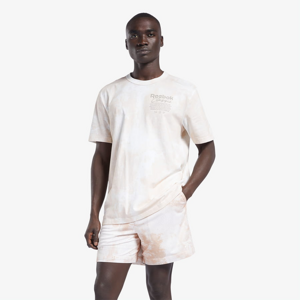 Pánske tričko Reebok Classics Allover Print Graphic T-Shirt biele / béžové