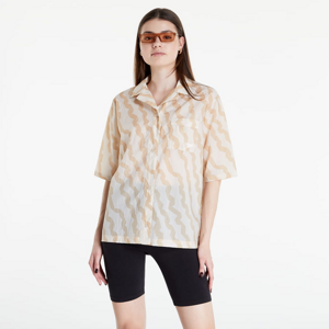 Dámske tričko Reebok Classics Summer Waves Print Collared T-Shirt béžová