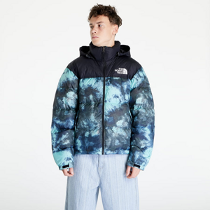 Pánska zimná bunda The North Face Print 1998 retro Nuptse Jacket Černá/Tyrskysová/Modrá