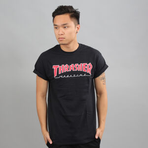 Tričko s krátkym rukávom Thrasher Outlined Tee čierne