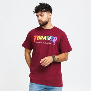 Tričko s krátkym rukávom Thrasher Rainbow Mag Tee vínové