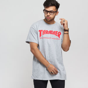 Tričko s krátkym rukávom Thrasher Skate Mag melange šedé