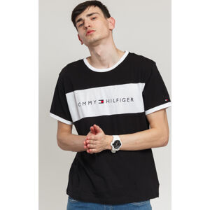Tričko s krátkym rukávom Tommy Hilfiger CN SS Tee Logo Flag čierne