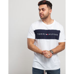 Tričko s krátkym rukávom Tommy Hilfiger CN SS Tee Logo Flag biele