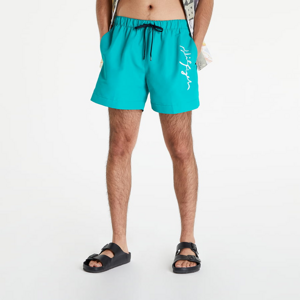 Pánske kúpacie šortky Tommy Hilfiger Logo Medium Drawstring Swim Shorts tyrkysová
