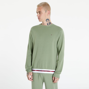 ´Pánske pyžamo Tommy Hilfiger Logo Tape Track Sweatshirt zelené / vínové