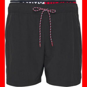 Pánske kúpacie šortky Tommy Hilfiger Plus Size black / red