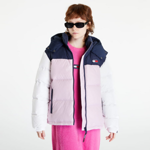 Dámska zimná bunda TOMMY JEANS Cblk Alaska Puffer Modrá/ Růžová/ Bílá