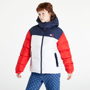 Dámska zimná bunda TOMMY JEANS Cblk Alaska Puffer Modrá/ Červená/ Bílá