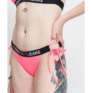 Plavky TOMMY JEANS Cheeky Strink Side Tie Bikini - Slip neónovo ružové