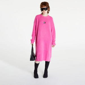Šaty TOMMY JEANS Furry Sweater Dress Pink