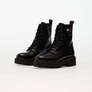 TOMMY JEANS Lace Up Boots black / red