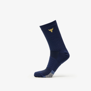 Ponožky Under Armour Project Rock Ad Playmaker 1-Pack Mid-Crew Socks Midnight Navy/ Hushed Blue/ Metallic Gold