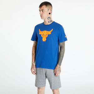 Tričko s krátkym rukávom Under Armour Project Rock Brahma Bull T-Shirt Blue Mirage/ Orange Blast