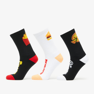 Ponožky Urban Classics Fancy Junk Food Socks 3-Pack Black/ Multicolor