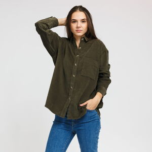 Dámska košeľa Urban Classics Ladies Corduroy Oversized Shirt olive