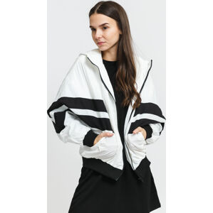Vetrovka Urban Classics Ladies Crinkle Batwing Jacket biela / čierna
