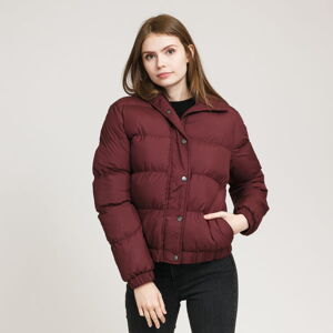 Dámska zimná bunda Urban Classics Ladies Hooded Puffer Jacket vínová