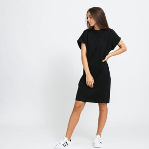 Šaty Urban Classics Ladies Organic Cotton Cut On Sleeve Tee Dress Black
